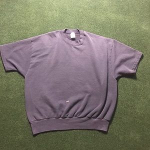 Vintage Fruit of the Loom Crewneck Sweater Short Sleeve Size XXL Color Black